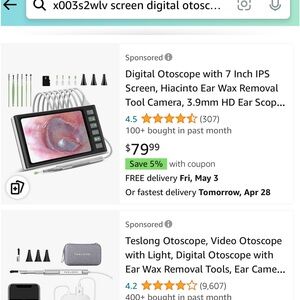 Digital Otoscope with 5 Inch IPS Screen - 3.9mm Ear Wax